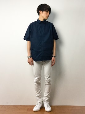 「DETAILS（ディテールズ）のアイテム（トップス）」を使った、ryoさん（メンズ・178cm）の春コーディネート