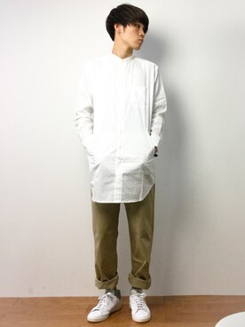 「UNDEFEATED （アンディフィーテッド）のアイテム（チノパンツ）」を使った、ryoさん（メンズ・178cm）の春コーディネート