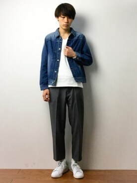 「SEVENDAYS=SUNDAY（セブンデイズサンデイ）のアイテム（ジャケット/アウター）」を使った、ryoさん（メンズ・178cm）の春コーディネート