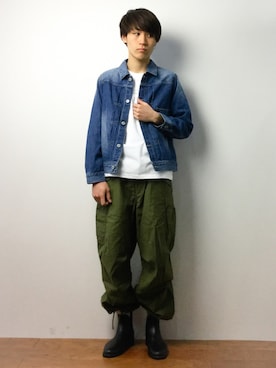 「SHIPS JET BLUE（シップスジェットブルー）のアイテム（ブーツ）」を使った、ryoさん（メンズ・178cm）の春コーディネート