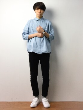 「DETAILS（ディテールズ）のアイテム（トップス）」を使った、ryoさん（メンズ・178cm）の春コーディネート