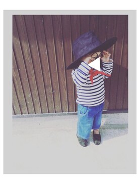 「デニムガウチョ」｜la-ponさん（キッズ・90cm）の春コーディネート