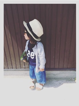 「デニムガウチョ」｜la-ponさん（キッズ・90cm）の夏コーディネート