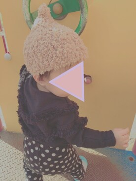 「つかまり立ち」｜'U'mama!さん（キッズ・70cm）の秋コーディネート