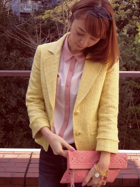 「Soareak（ソアリーク）のアイテム（テーラードジャケット）」を使った、Soareakさん（レディース・163cm）の春コーディネート
