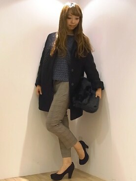 「Soareak（ソアリーク）のアイテム（その他アウター）」を使った、Soareakさん（レディース・162cm）の秋コーディネート