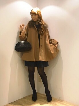 「Soareak（ソアリーク）のアイテム（その他アウター）」を使った、Soareakさん（レディース・162cm）の冬コーディネート