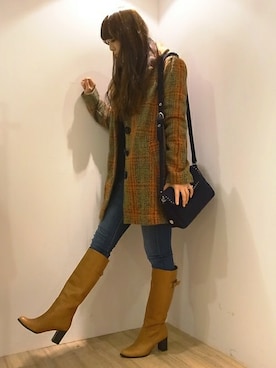 「Soareak（ソアリーク）のアイテム（ピーコート）」を使った、Soareakさん（レディース・162cm）の冬コーディネート