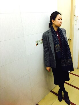 「NEW BRAND（ニューブランド）のアイテム」を使った、Celia さん（レディース・164cm）の冬コーディネート