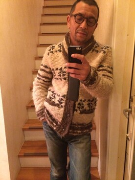 「RRL（ダブル アール エル）のアイテム（パンツ）」を使った、中野英雄さん（メンズ・170cm）の春コーディネート