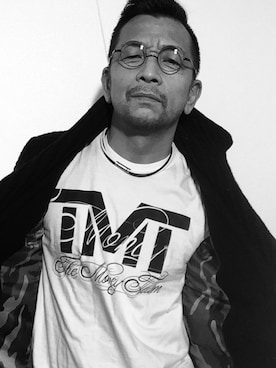 「ニットチェスターコート」｜中野英雄さん（メンズ・170cm）の冬コーディネート
