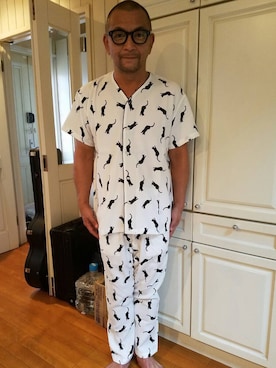 「anglasad（アングラサッド）のアイテム」を使った、中野英雄さん（メンズ・170cm）の秋コーディネート