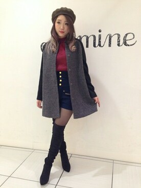 「NOMINE（ノミネ）のアイテム（ジャケット/アウター）」を使った、yuiさん（レディース・155cm）の秋コーディネート