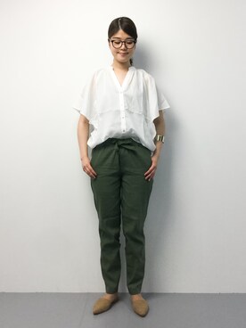「バブーサンダル」｜ちゅんさん（レディース・163cm）の春コーディネート