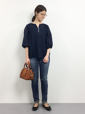 「BATHROOM（バスルーム）のアイテム」を使った、ちゅんさん（レディース・163cm）の夏コーディネート