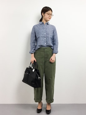 「MOUSSY（マウジー）の【moussy/マウジー】Light Leather トートS （トートバッグ）」を使った、ちゅんさん（レディース・163cm）の夏コーディネート