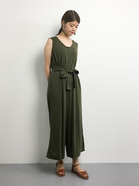 「MULLER（ミューラー）のアイテム（サロペット/オーバーオール）」を使った、ちゅんさん（レディース・163cm）の夏コーディネート