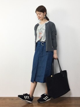 「PRINGLE 1815(プリングル1815)のアイテム」を使った、ちゅんさん(レディース・163cm)の夏コーディネート