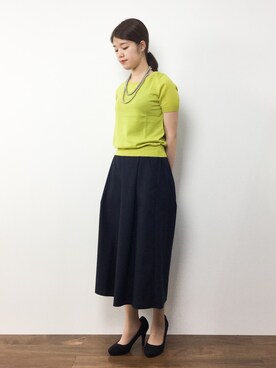 「PRINGLE 1815(プリングル1815)のアイテム」を使った、ちゅんさん(レディース・163cm)の夏コーディネート