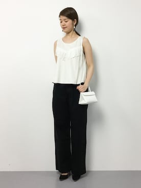 「E'CRU（エクリュ）のアイテム」を使った、ちゅんさん（レディース・163cm）の夏コーディネート