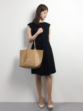 「MACKINTOSH PHILOSOPHY（ﾏｯｷﾝﾄｯｼｭ ﾌｨﾛｿﾌｨｰ）のアイテム（ワンピース/ドレス）」を使った、ちゅんさん（レディース・163cm）の夏コーディネート