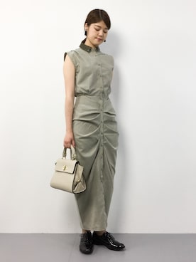 「コクーンスカート」｜「アイテム（ワンピース/ドレス）」を使った、ちゅんさん（レディース・163cm）の夏コーディネート