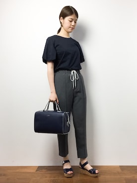 「バルーンスリーブ」｜ちゅんさん（レディース・163cm）の夏コーディネート