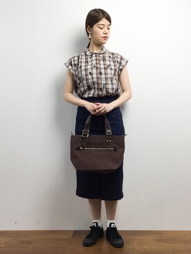 「CLEDRAN（クレドラン）のアイテム」を使った、ちゅんさん（レディース・163cm）の夏コーディネート