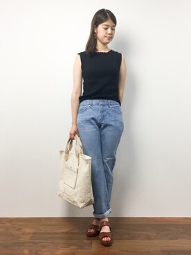 「SUNDUCK（サンダック）のアイテム」を使った、ちゅんさん（レディース・163cm）の夏コーディネート