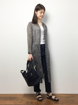 「テーパードデニム」｜ちゅんさん（レディース・163cm）の夏コーディネート