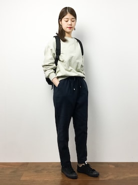 「Ameri（アメリ）のアイテム（スウェット）」を使った、ちゅんさん（レディース・163cm）の夏コーディネート