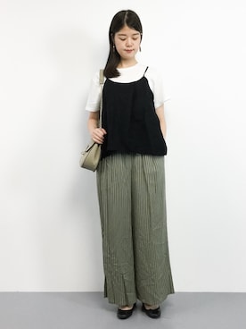 「ancheri（アンシェリ）のアイテム」を使った、ちゅんさん（レディース・163cm）の夏コーディネート