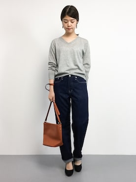 「テーパードデニム」｜ちゅんさん（レディース・163cm）の夏コーディネート