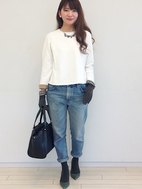 「ロングヘア」｜「アイテム（ハンドバッグ）」を使った、terashi---さん（レディース・161cm）の冬コーディネート