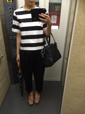 「TOFF&LOADSTONE（トフアンドロードストーン）のアイテム（ドラムバッグ）」を使った、terashi---さん（レディース・161cm）の夏コーディネート