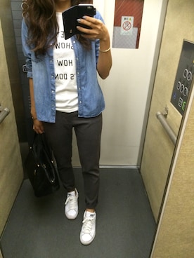 「グレーパンツ」｜terashi---さん（レディース・161cm）の秋コーディネート