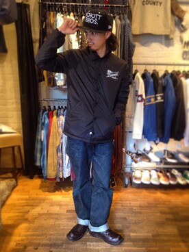「NEWERA」｜「アイテム（ナイロンジャケット）」を使った、yamazakiさん（メンズ・170cm）の秋コーディネート