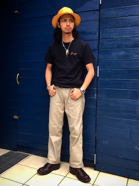 「ワークブーツ」｜yamazakiさん（メンズ・170cm）の夏コーディネート