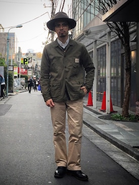 「schott（ショット）のアイテム（ブルゾン）」を使った、yamazakiさん（メンズ・170cm）の春コーディネート