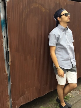 「Schott(ショット)のアイテム(パンツ)」を使った、yamazakiさん(メンズ・170cm)の夏コーディネート