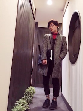 「DEVASTEE（ディバステ）のアイテム」を使った、Kyosukeさん（メンズ・165cm）の冬コーディネート