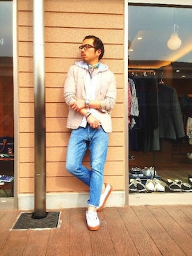 「UNION STATION（ユニオンステーション）のアイテム」を使った、マティさん（メンズ・173cm）の春コーディネート