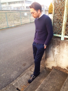 「Yves Saint Laurent（イヴサンローラン）のアイテム」を使った、マティさん（メンズ・173cm）の春コーディネート