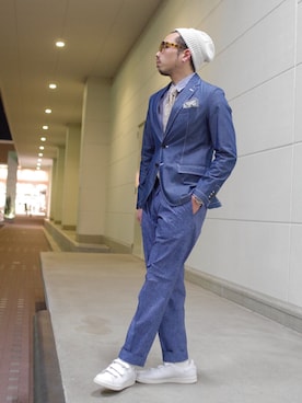 「スタンスミス」｜マティさん（メンズ・173cm）の春コーディネート