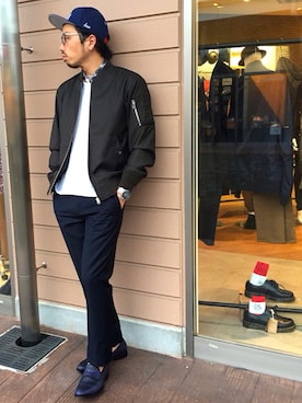 「ユニオンステーション」｜「アイテム（ミリタリージャケット）」を使った、マティさん（メンズ・171cm）の夏コーディネート