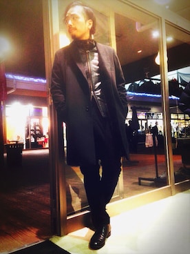 「ユニオンステーション」｜「アイテム（ライダースジャケット）」を使った、マティさん（メンズ・171cm）の冬コーディネート