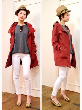 「rag & bone（ラグアンドボーン）のアイテム（パンツ）」を使った、メゾンフラミンゴさん（レディース・165cm）の春コーディネート