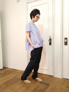 「DRIES VAN NOTEN（ドリスヴァンノッテン）のアイテム（パンツ）」を使った、メゾンフラミンゴさん（レディース・165cm）の春コーディネート