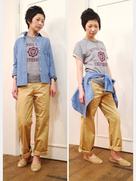 「rag & bone（ラグアンドボーン）のアイテム（スニーカー）」を使った、メゾンフラミンゴさん（レディース・165cm）の春コーディネート