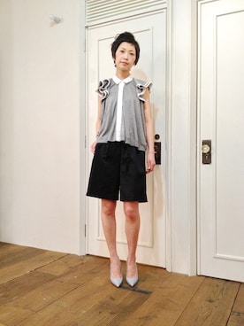 「DRIES VAN NOTEN（ドリスヴァンノッテン）のアイテム（パンツ）」を使った、メゾンフラミンゴさん（レディース・165cm）の春コーディネート